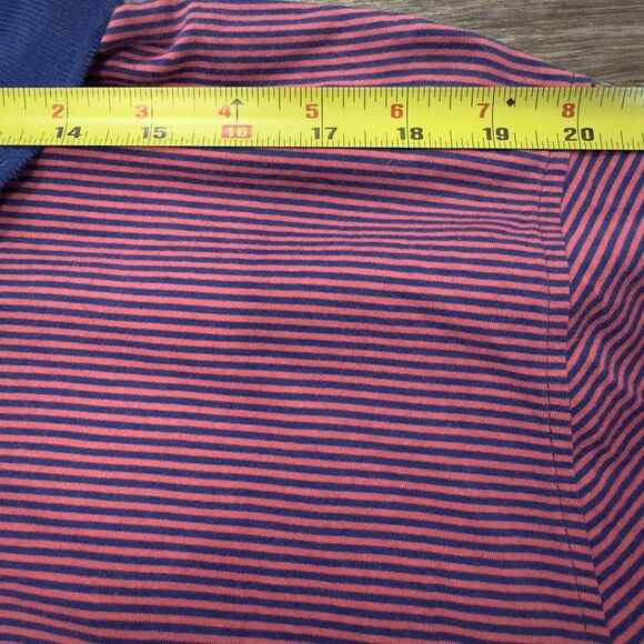 BROOKS BROTHERS Striped Polo Shirt VTG Sz XXL Pink/blue 1818 Embroidered Logo - Picture 6 of 8